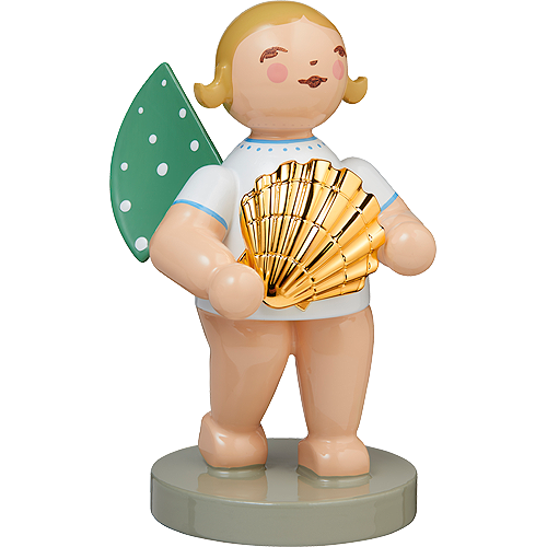 Wendt & Kuhn No 14, Discoverer, Angel with Shell, Gold-Plated  Figurine