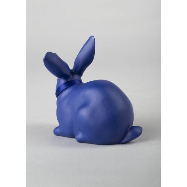 Load image into Gallery viewer, Lladro Attentive Bunny - Blue & Gold - Figurine