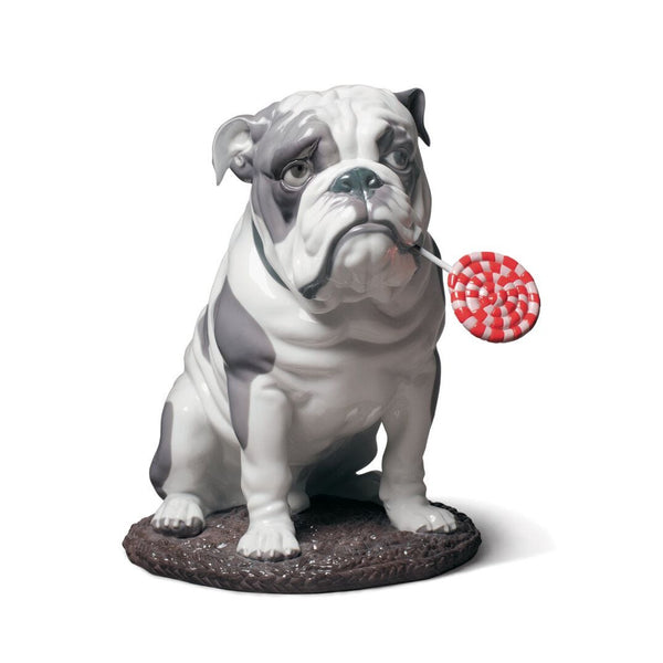 Load image into Gallery viewer, Lladro Bulldog with Lollipop Dog Figurine