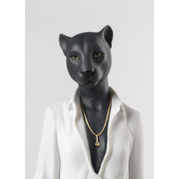 Load image into Gallery viewer, Lladro Panther Woman Figurine