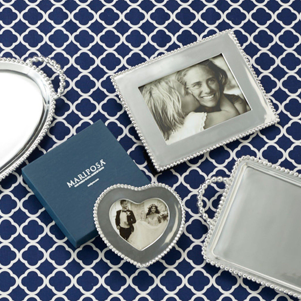 Mariposa Beaded 5x7 Engravable Frame Lifelong Collectibles