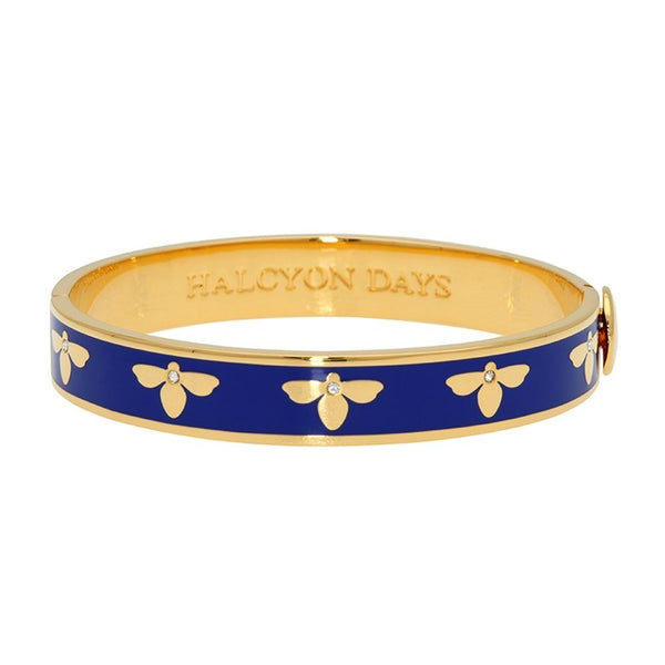 Load image into Gallery viewer, Halcyon Days "Bee Deep Cobalt & Gold" Bangle