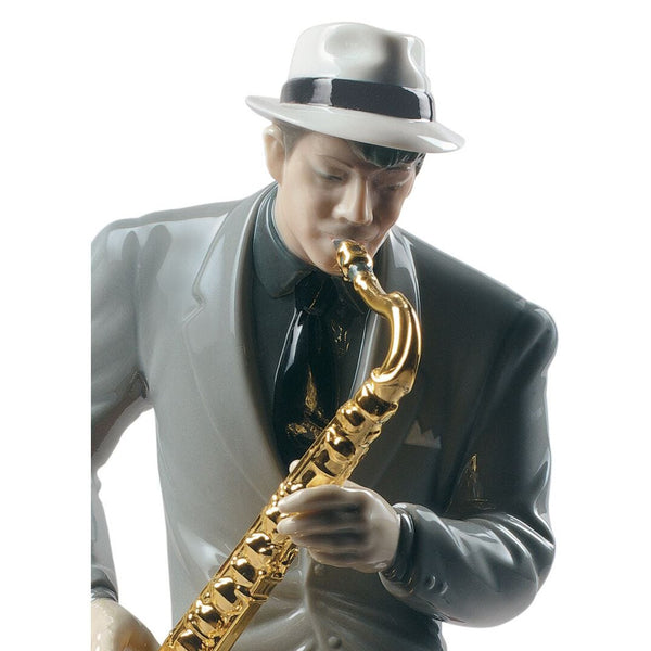 Load image into Gallery viewer, Lladro Jazz Saxophonist Figurine