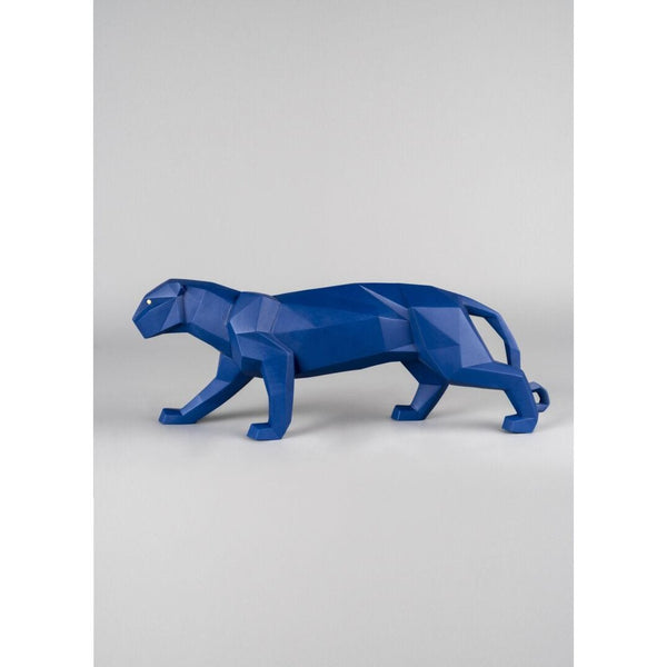 Load image into Gallery viewer, Lladro Panther Figurine - Blue Matte