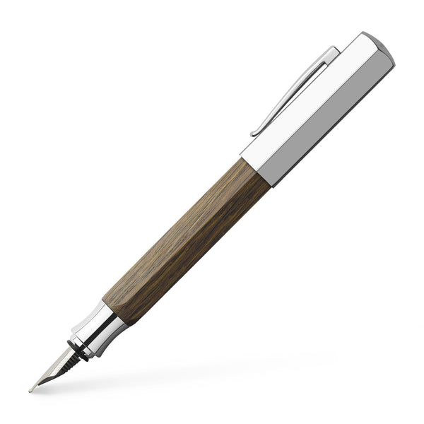 Load image into Gallery viewer, Faber-Castell Ondoro Fountain Pen, Smoked Oak Wood