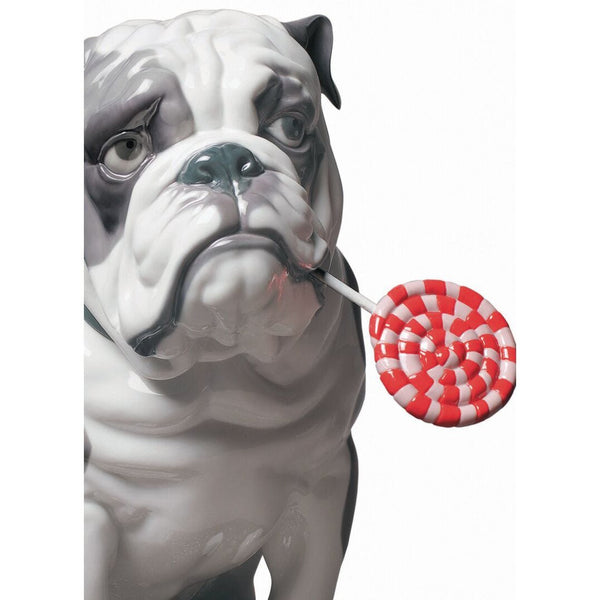 Load image into Gallery viewer, Lladro Bulldog with Lollipop Dog Figurine