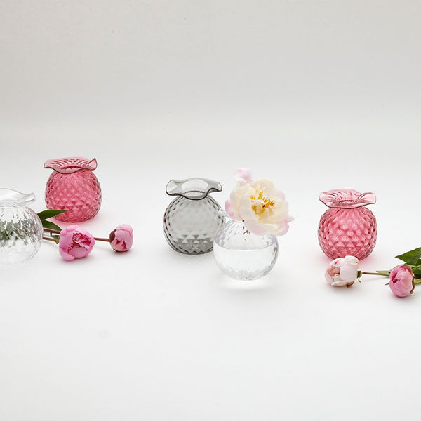 Load image into Gallery viewer, Mariposa Clear Pineapple Textured Bud Vase