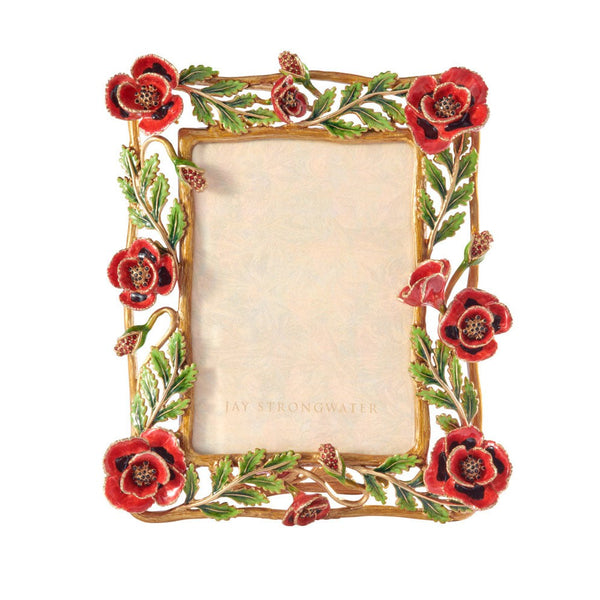 Load image into Gallery viewer, Jay Strongwater Jane Poppy 5" x 7" Frame - Flora