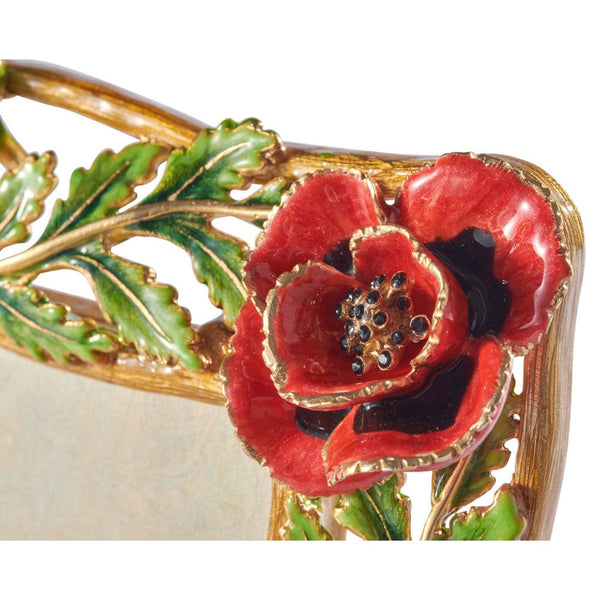 Load image into Gallery viewer, Jay Strongwater Jane Poppy 5" x 7" Frame - Flora