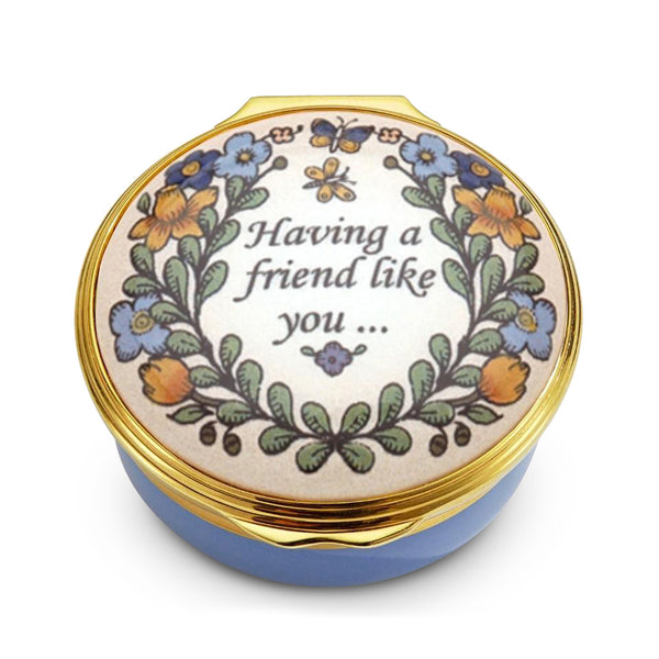 Load image into Gallery viewer, Halcyon Days "Having a friend like you" Enamel Box