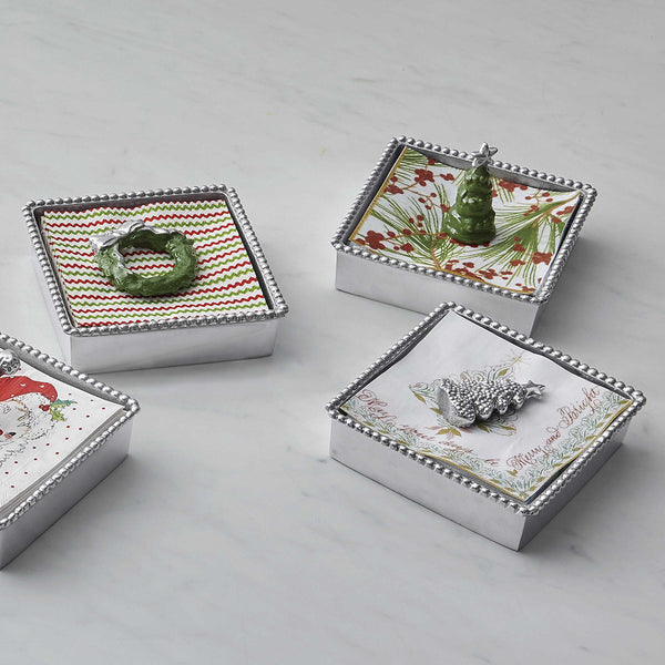 Load image into Gallery viewer, Mariposa Dotty Tree Beaded Napkin Box