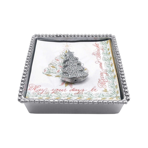 Load image into Gallery viewer, Mariposa Dotty Tree Beaded Napkin Box