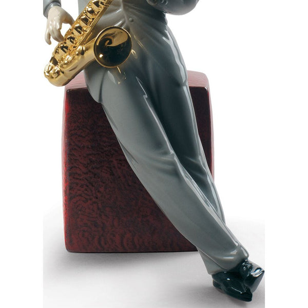 Load image into Gallery viewer, Lladro Jazz Saxophonist Figurine