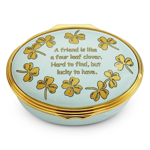 Load image into Gallery viewer, Halcyon Days "Four Leaf Clover" Enamel Box