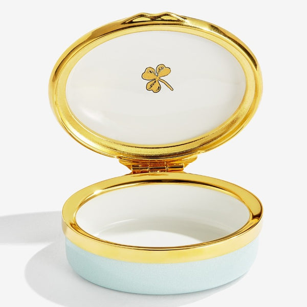 Load image into Gallery viewer, Halcyon Days "Four Leaf Clover" Enamel Box