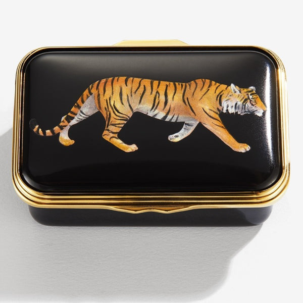 Load image into Gallery viewer, Halcyon Days "Tiger" Enamel Box