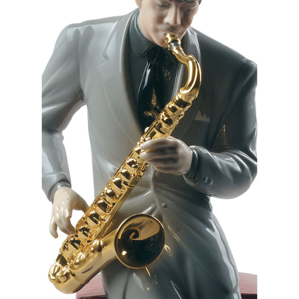 Load image into Gallery viewer, Lladro Jazz Saxophonist Figurine