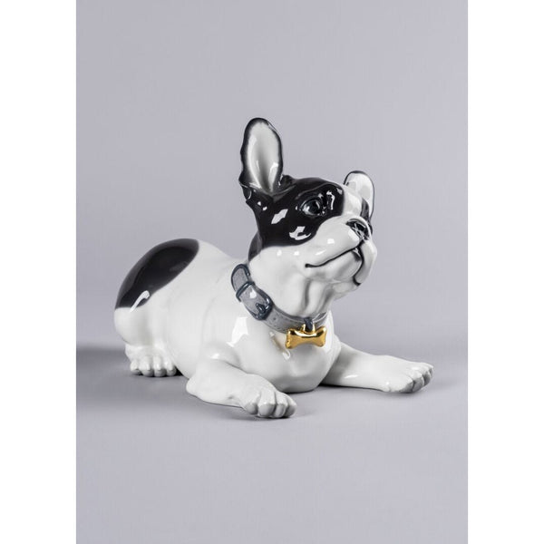 Load image into Gallery viewer, Lladro French Bulldog with Macarons Dog Figurine