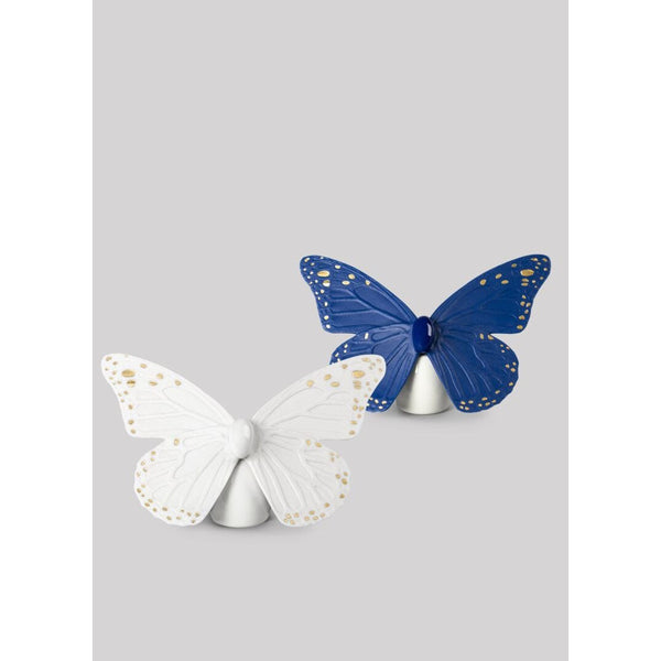 Load image into Gallery viewer, Lladro Butterfly Figurine - Golden Luster & Blue