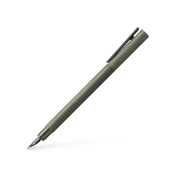 Load image into Gallery viewer, Faber-Castell NEO Slim Fountain Pen, Aluminum Olive Green