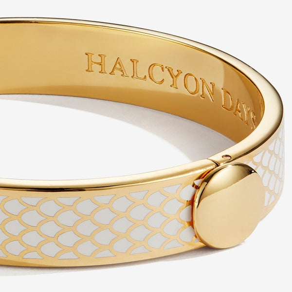 Load image into Gallery viewer, Halcyon Days "Salamander Cream & Gold" Bangle