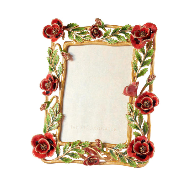 Load image into Gallery viewer, Jay Strongwater Jane Poppy 5" x 7" Frame - Flora