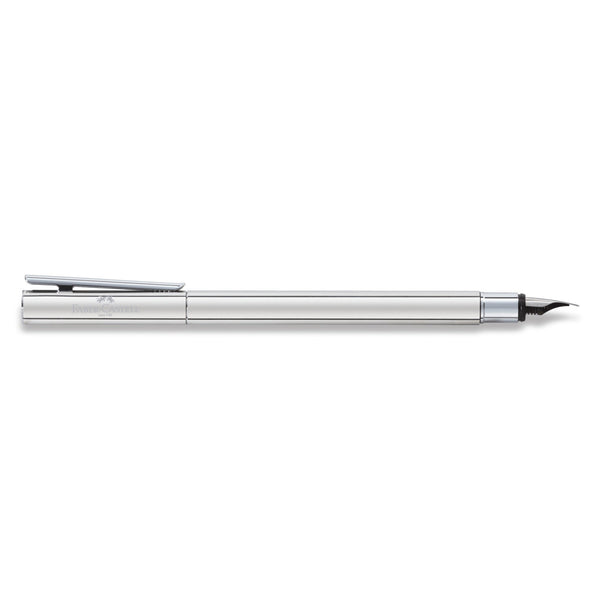 Load image into Gallery viewer, Faber-Castell NEO Slim Fountain Pen, Polished Stainless Steel