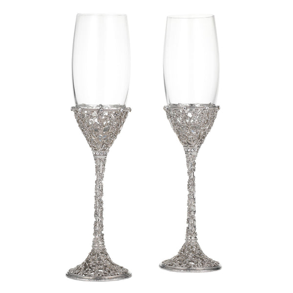 Load image into Gallery viewer, Olivia Riegel Silver Isadora Flute (Set of 2)