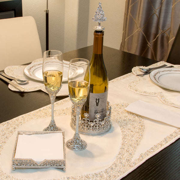 Load image into Gallery viewer, Olivia Riegel Silver Windsor Cocktail Napkin Holder