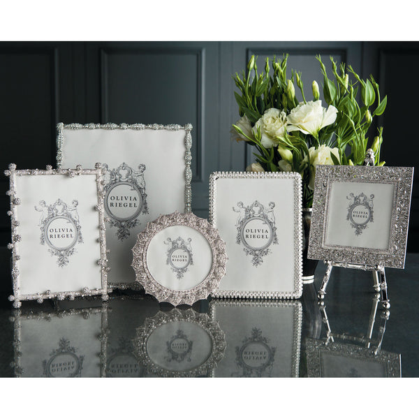 Load image into Gallery viewer, Olivia Riegel Silver Windsor 4" x 4" Frame on Easel