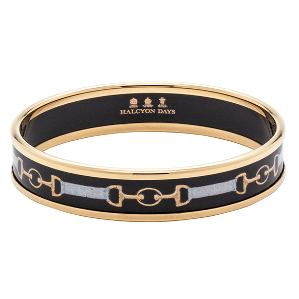 Load image into Gallery viewer, Halcyon Days "Bridle on Black" Bangle