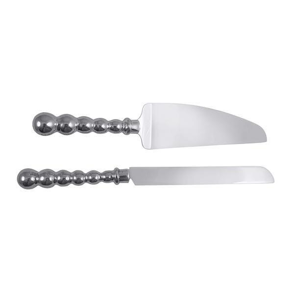 Load image into Gallery viewer, Mariposa Pearled Cake Server Set