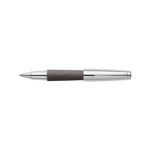Load image into Gallery viewer, Faber-Castell e-motion Wood and Chrome Rollerball Pen - Black