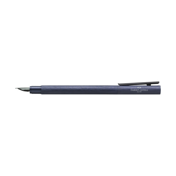 Load image into Gallery viewer, Faber-Castell NEO Slim Fountain Pen, Aluminum Dark Blue
