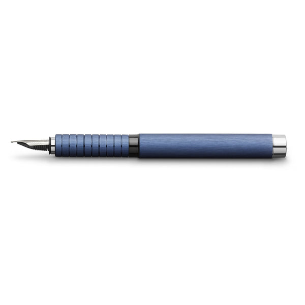 Load image into Gallery viewer, Faber-Castell Essentio Fountain Pen, Aluminium Blue