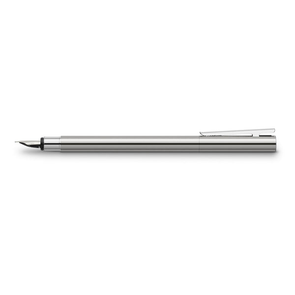 Load image into Gallery viewer, Faber-Castell NEO Slim Fountain Pen, Polished Stainless Steel
