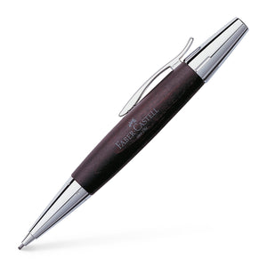 Faber-Castell e-motion Wood and Chrome Propelling Pencil - Dark Brown
