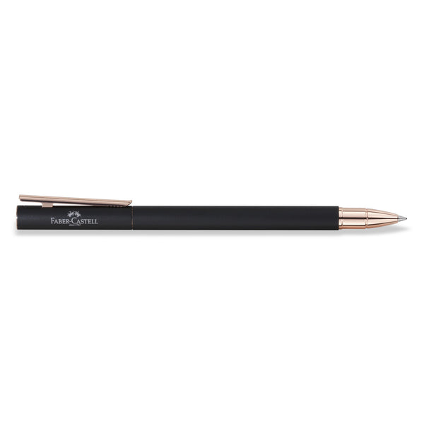 Load image into Gallery viewer, Faber-Castell NEO Slim Rollerball Pen - Black Matte and Rose Gold