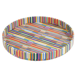 Bodrum Linens Barcode Round Tray