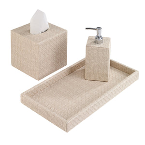 Bodrum Linens Wicker Bath Accessories - Cream