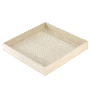 Bodrum Linens Grasscloth Ecru Square Tray