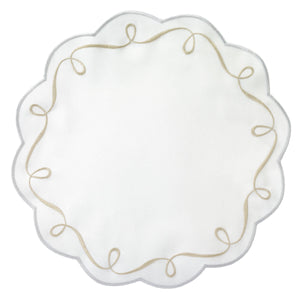 Bodrum Linens Ribbon Twirl - Easy Care Placemats - Set of 4