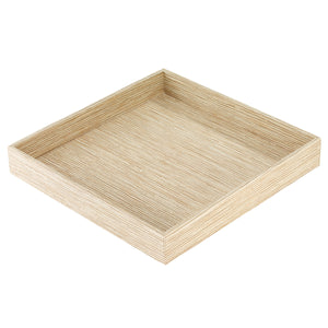Bodrum Linens Grasscloth Latte Square Tray