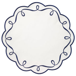 Bodrum Linens Ribbon Twirl - Easy Care Placemats - Set of 4