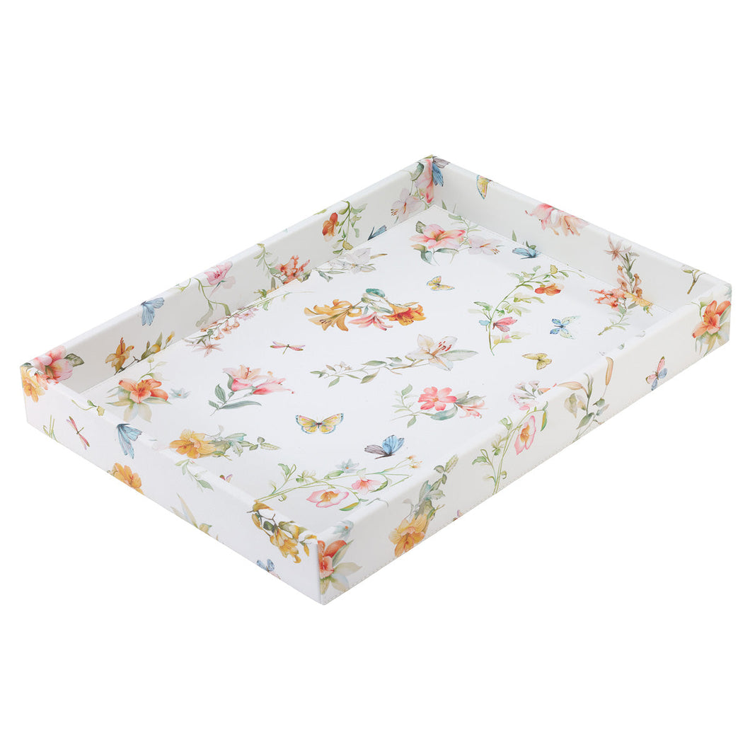 Bodrum Linens Lily Garden Rectangular Tray