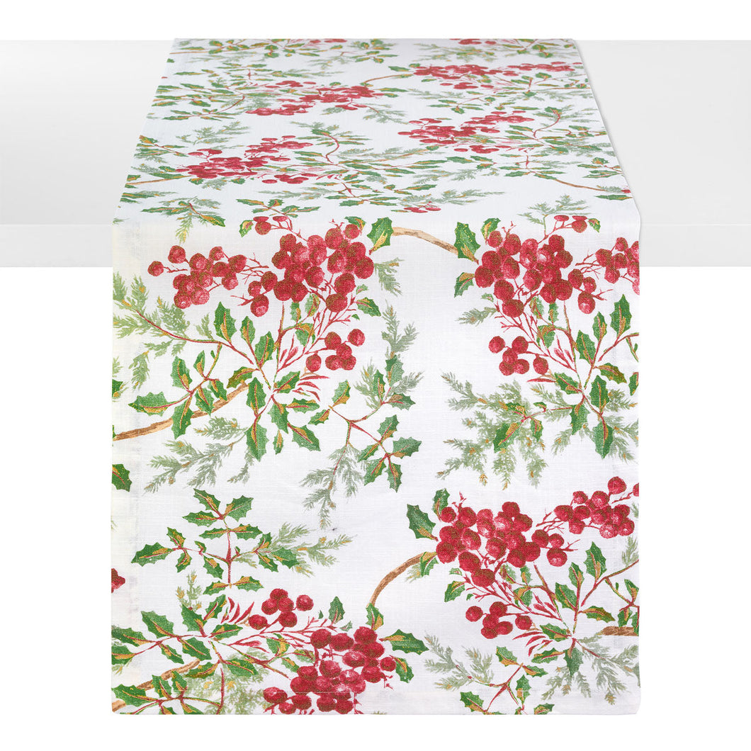 Bodrum Linens Holly Berry - Tablecloths & Runners