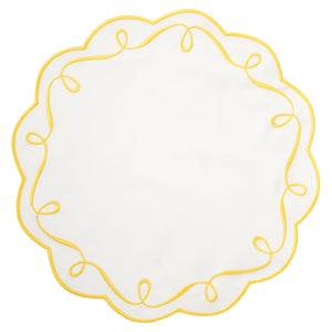 Bodrum Linens Ribbon Twirl - Easy Care Placemats - Set of 4