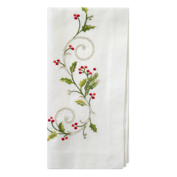 Load image into Gallery viewer, Bodrum Linens Winterberry Napkin - Linen Napkins - Set of 4
