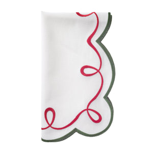 Bodrum Linens Ribbon Twirl - Linen Napkins - Set of 4
