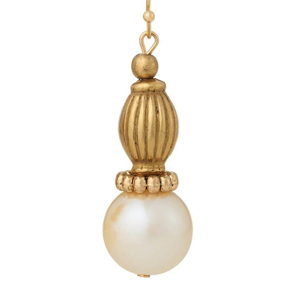 Load image into Gallery viewer, Olivia Riegel Faux Pearl &amp; Bead Drop Earrings
